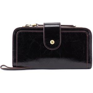 NWT New Hobo Ponder Continental Wallet Black Leather Retired Rare